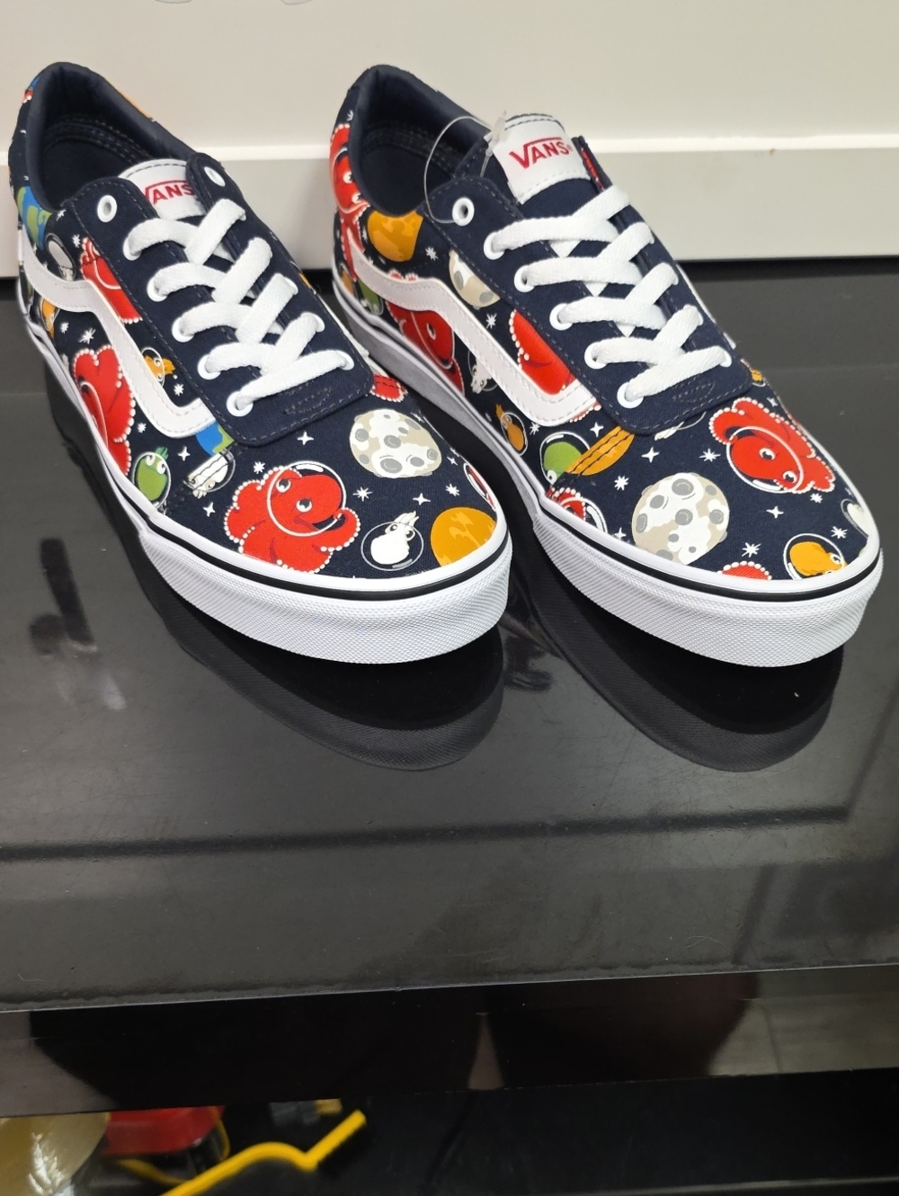 Vans Ward Glow Fish Parisian Night Big Kids 7 Glow in the Dark